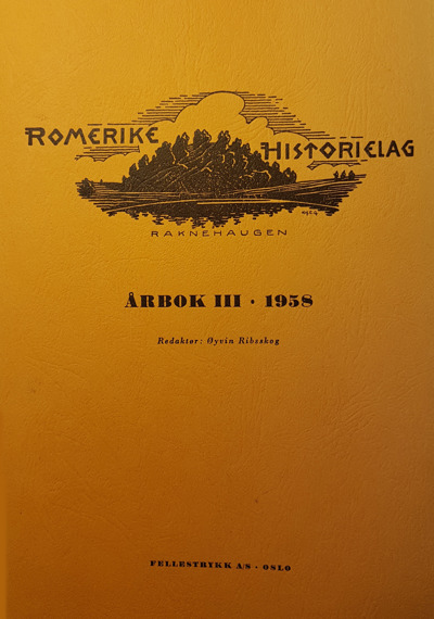 Romerike Historielags Årbok III - 1958