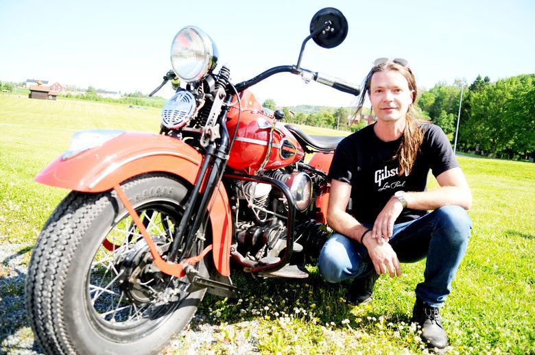 Tom Erik Kjesbu fra Leksdal kjører Harley Davidson