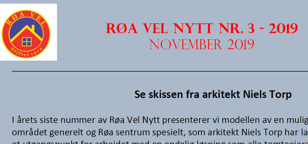 Røa Vel Nytt 2019 nr. 3 ute