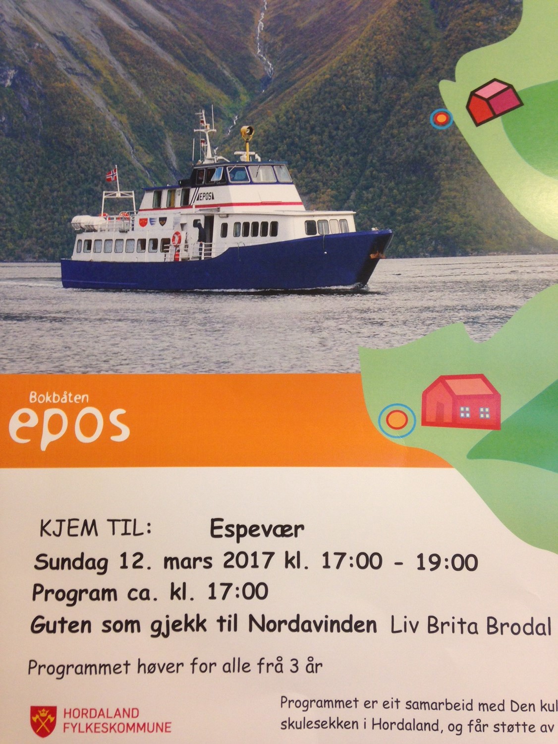 Bokbåten Epos kommer til Espevær