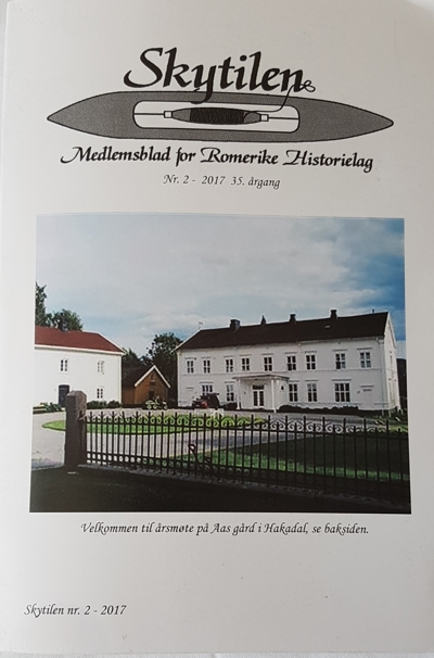 Forsidebildet på Skytilen nr. 2-2017 er av Aas gård i Hakadal, hvor årsmøtet ble avholdt 8. juni 2017.