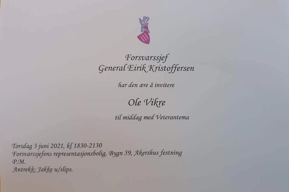 Innbydelsen fra Forsvarssjefen til Ole Vikre 3 juni 2021.jpg
