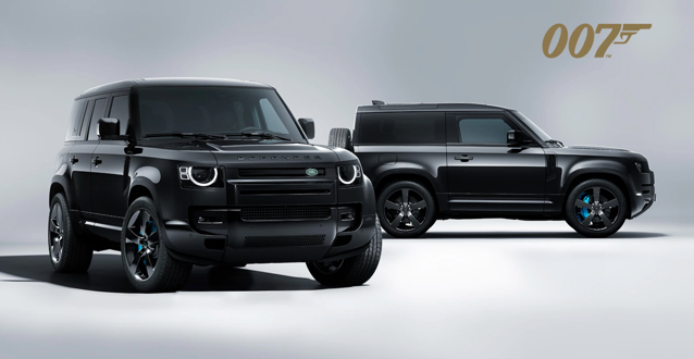Land Rover is at the heart of the action in No Time To Die. The latest James Bond film features new and classic Land Rovers and has also inspired the Defender V8 Bond Edition.

Inspired by No Time To Die, just 300 Defender V8 Bond Editions will be made.
Available in 90 or 110 body styles.