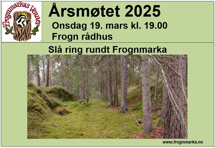 Årsmøtet 19. mars kl. 19 i Frogn rådhus