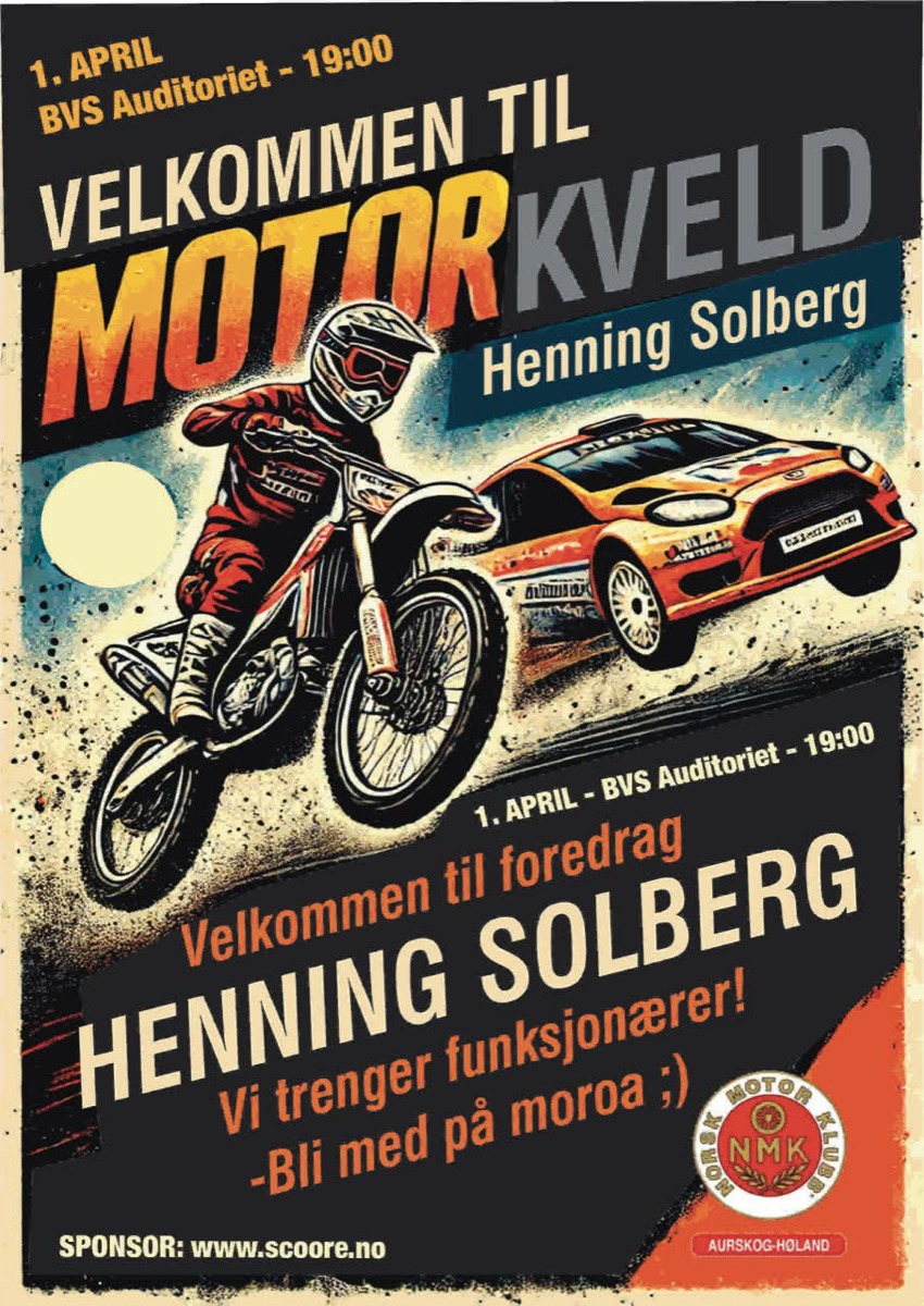 Motorkveld med foredrag av Henning Solberg