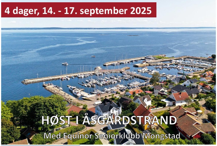 Tur til Åsgårdstrand 14.09.25 - 17.09.25
