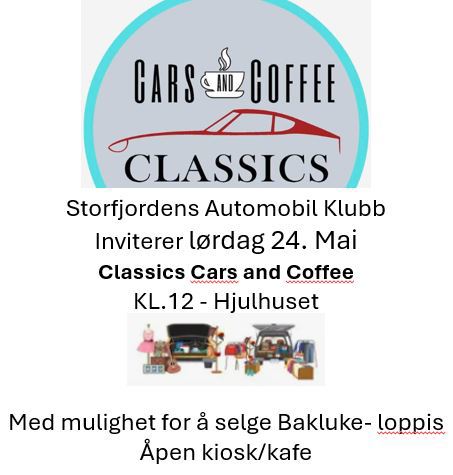 24.mai Classic Cars and Coffee  m  bakluke-loppis 