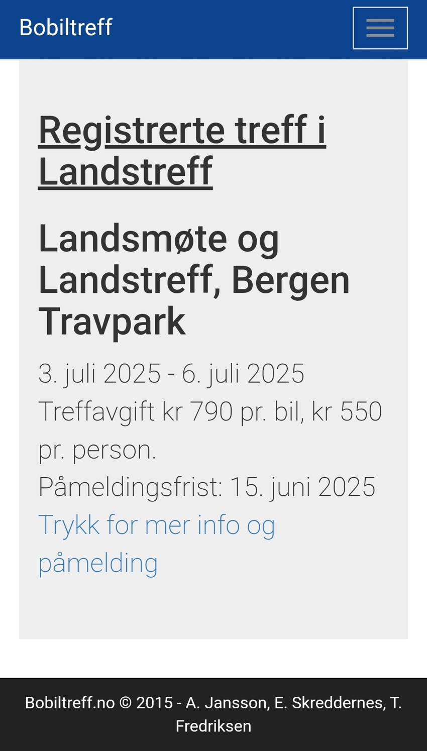 Landsmøte treff