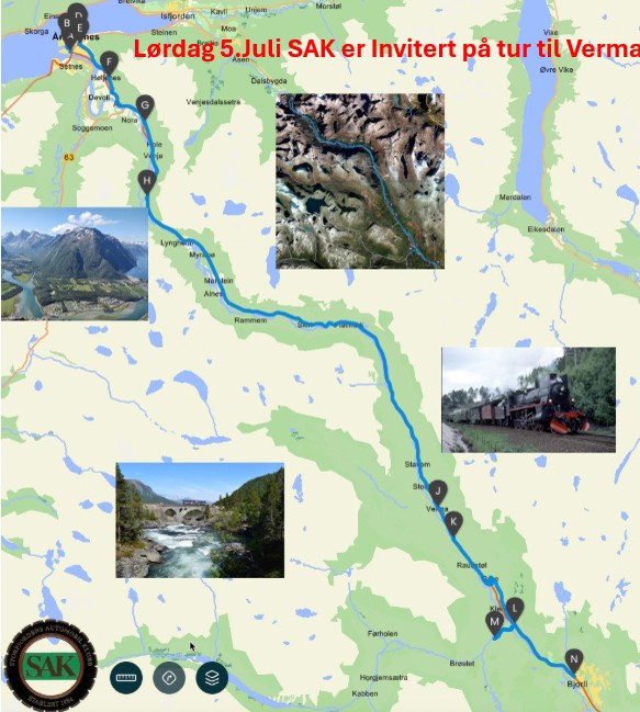 SAK Invitert til tur til Verma 5.JULI 2025