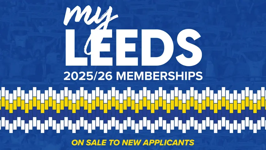 My Leeds Memberships for 25/26 kan nå bestilles 