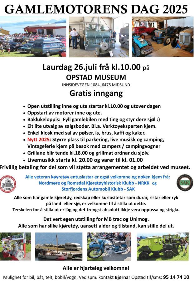 Gamlemotorens dag 26. Juli 2025