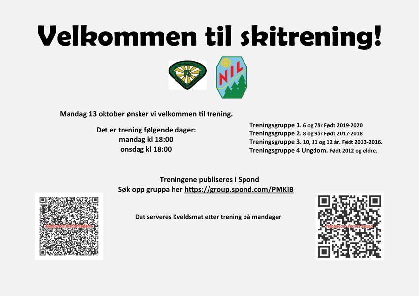 Oppstart treninger Høst 2025