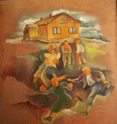 Ronningen skole maleri 1936