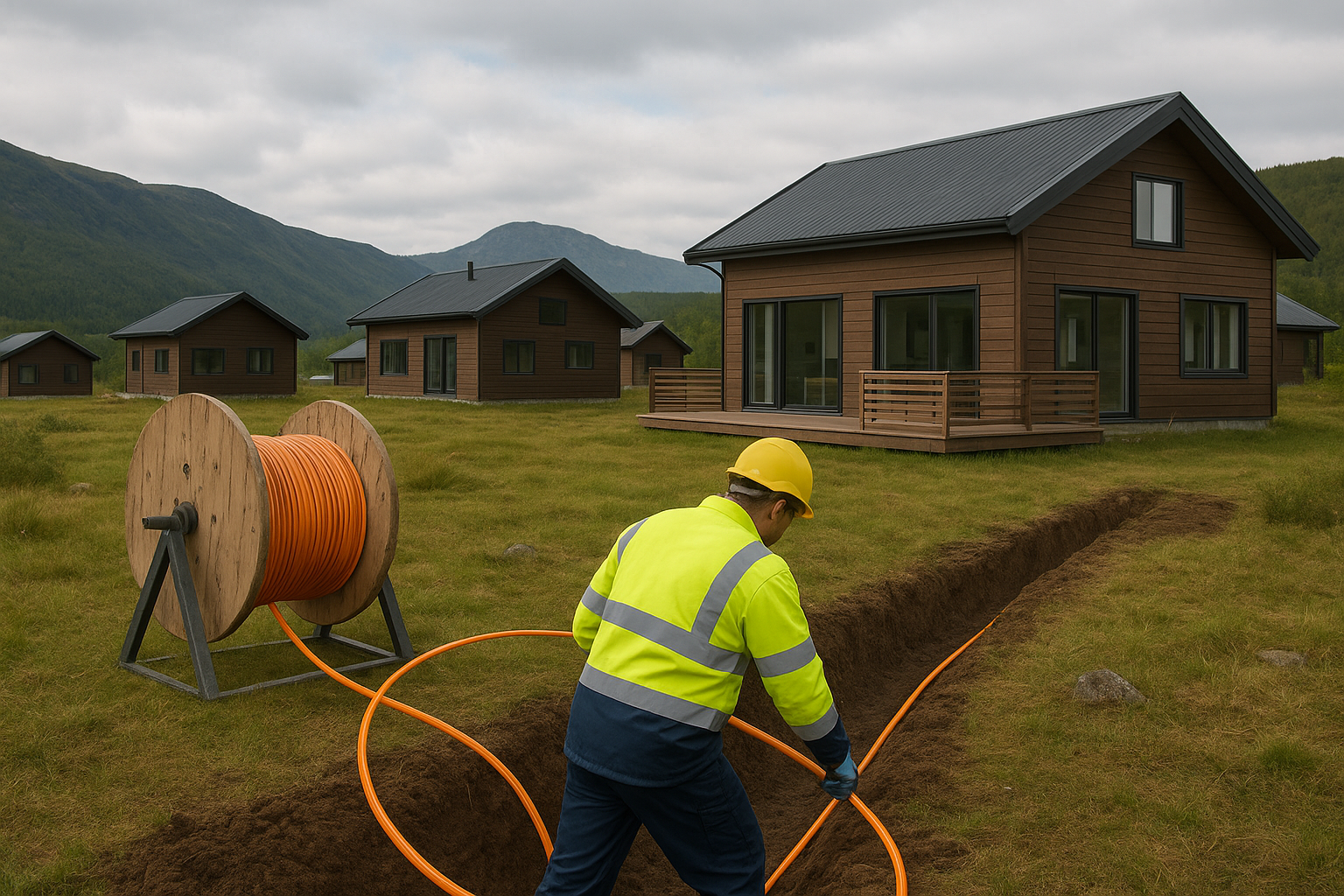 Fiberutbygging på Mykinghøgde 