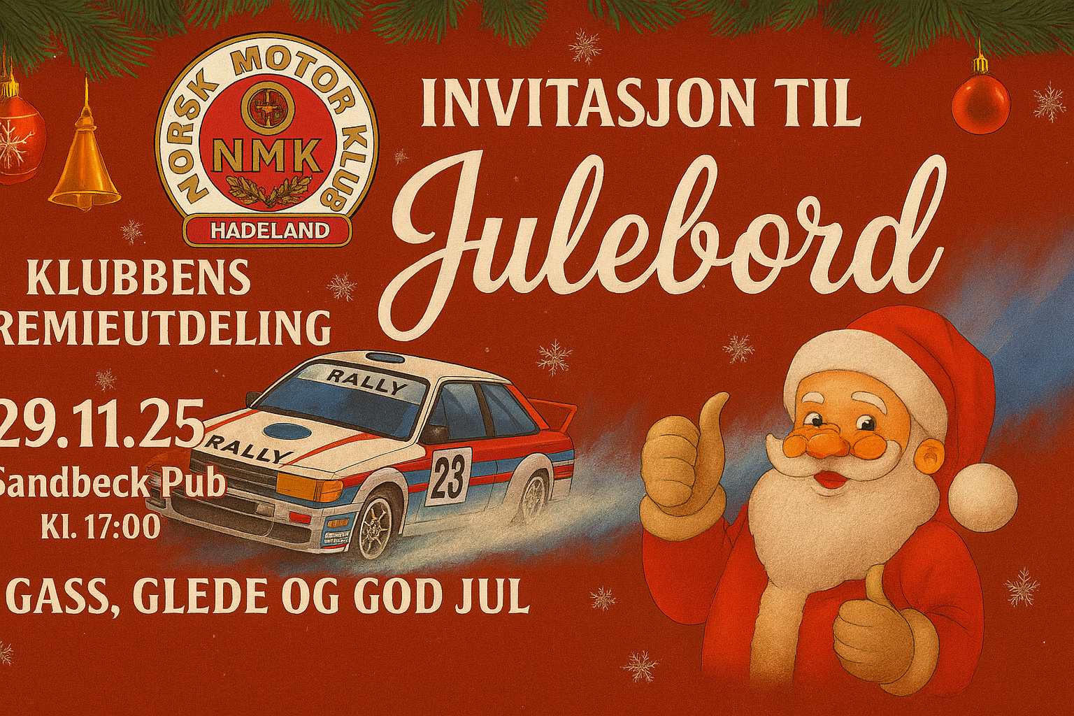 Julebord m/premieutdeling NMK Hadeland 2025