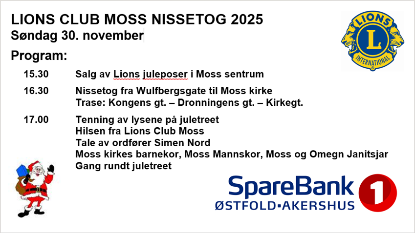 Lions Club Moss Nissetog 2025