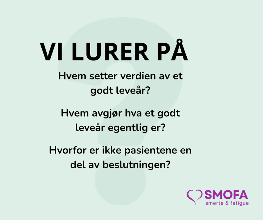 HVEM SETTER VERDIEN AV ETT GODT LEVEÅR?