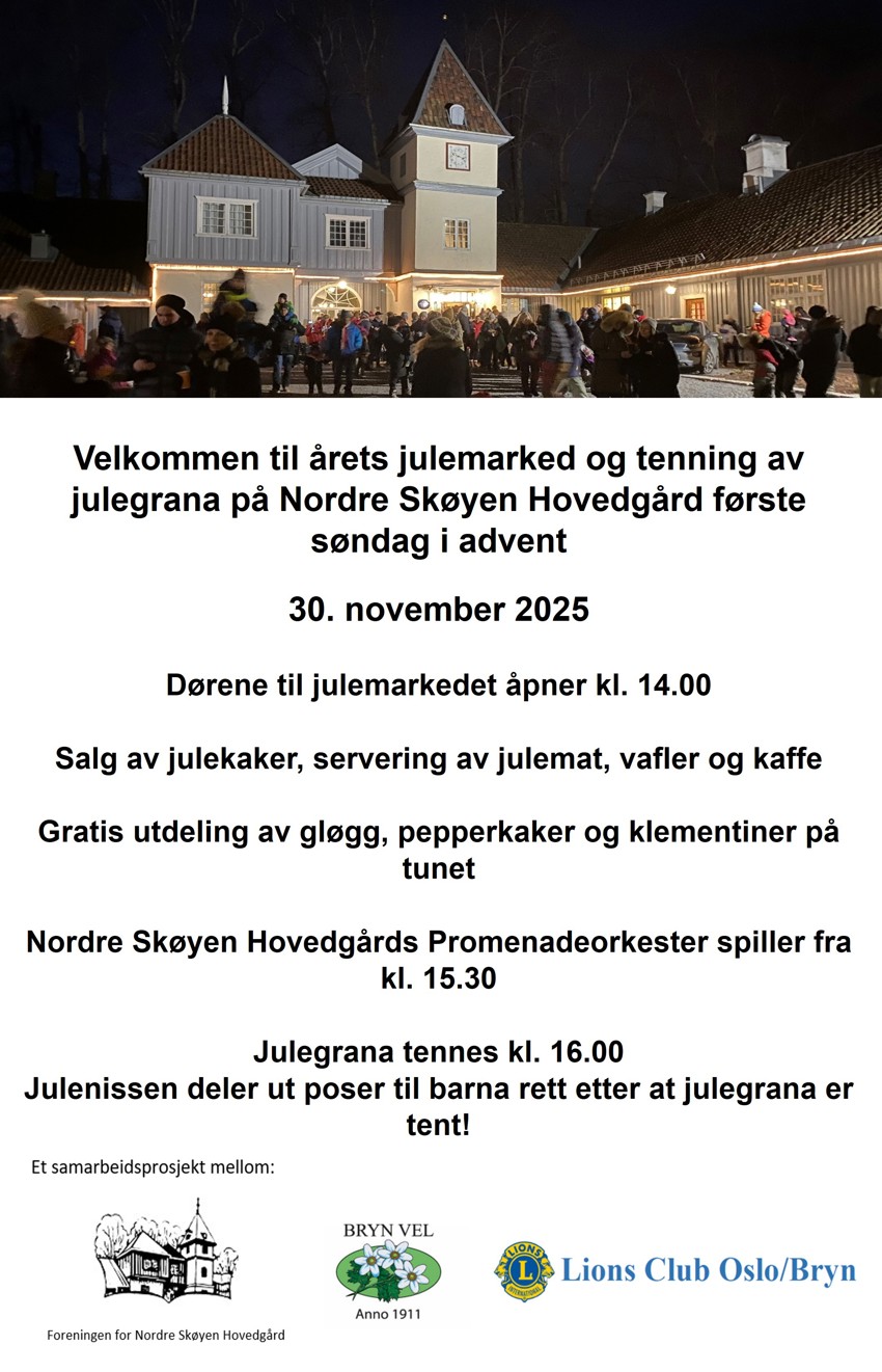Julemarked og julegrantenning-Nordre Skøyen 2025 