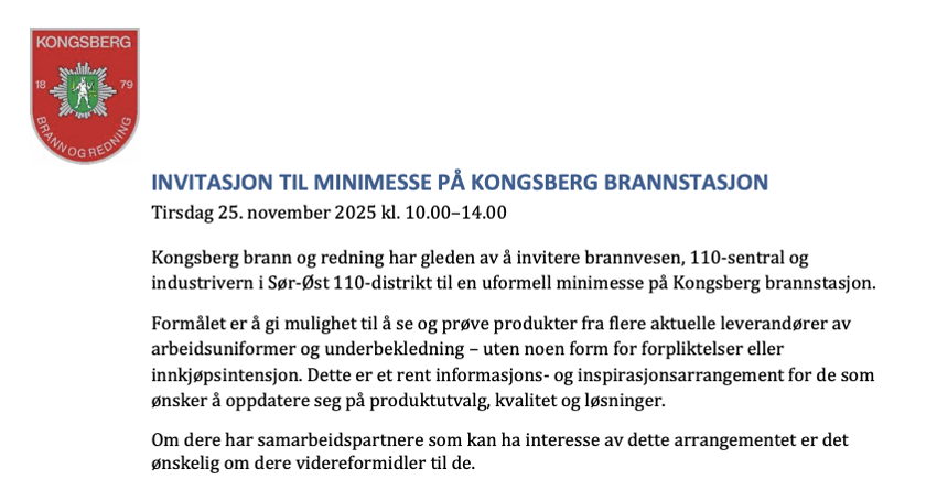 Mini-messe på Kongsberg 