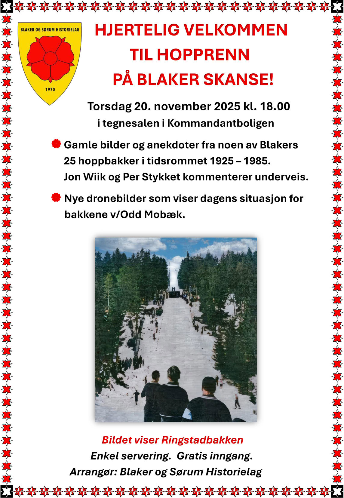 Velkommen til hopprenn på Blaker Skanse