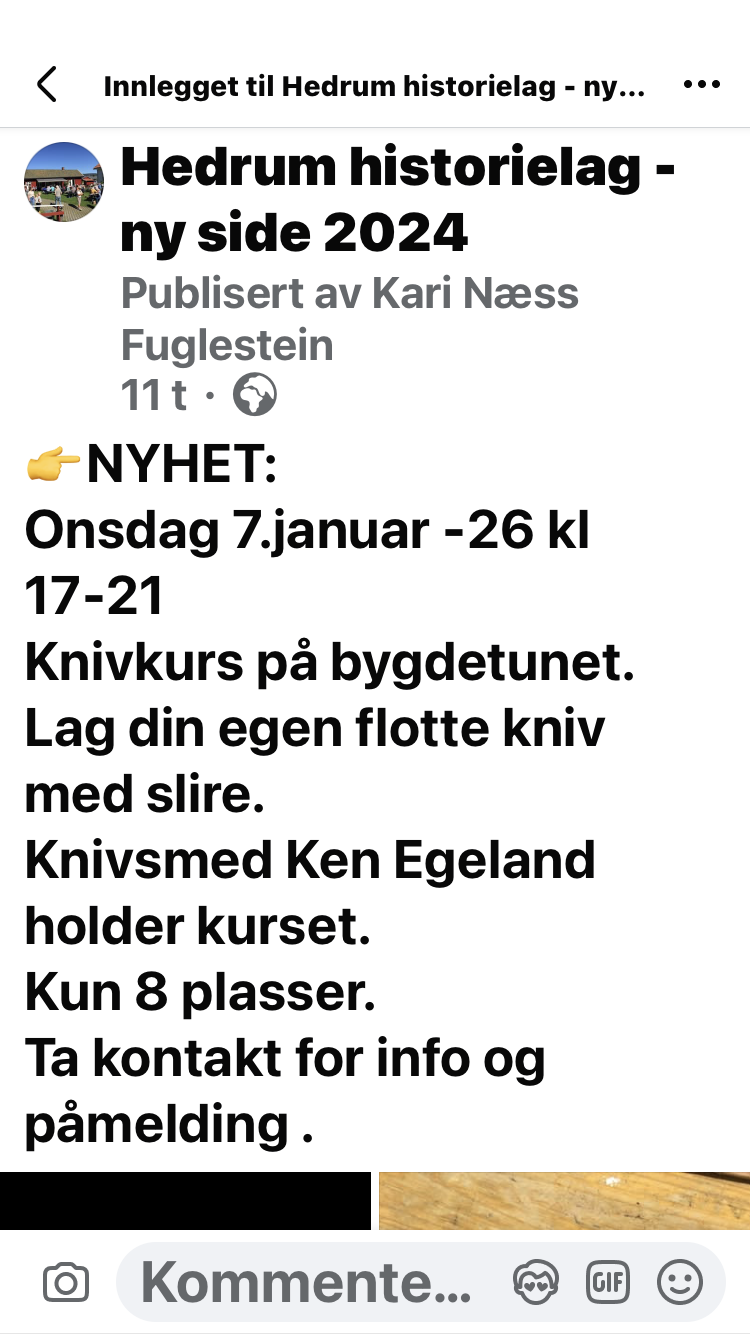 Knivkurs 2026