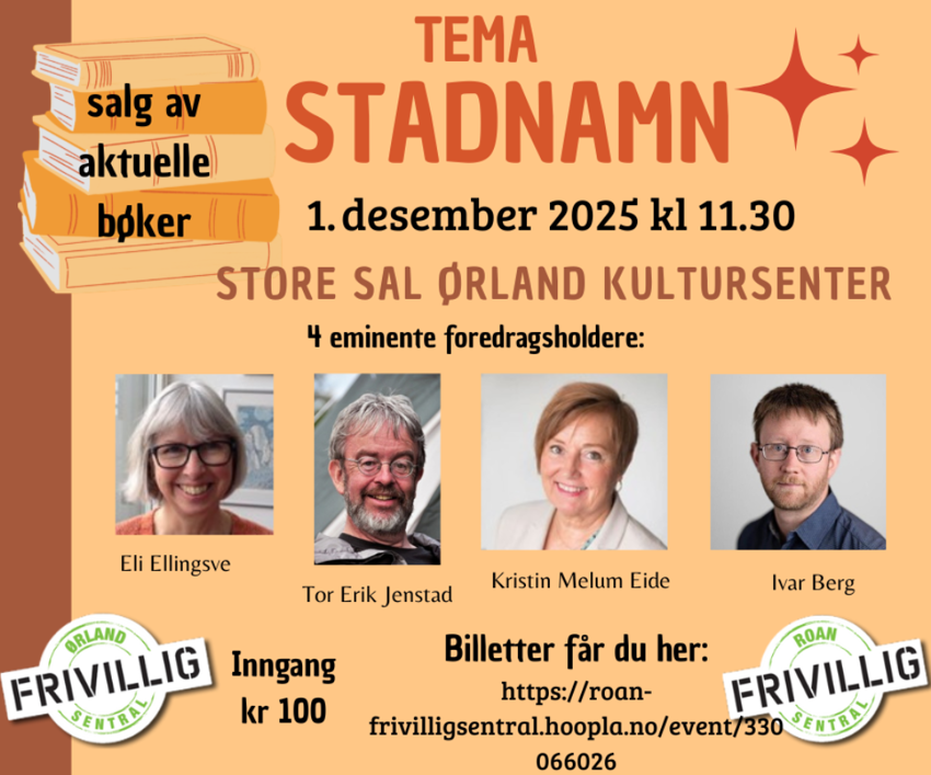 Arrangement med tema STADNAMN