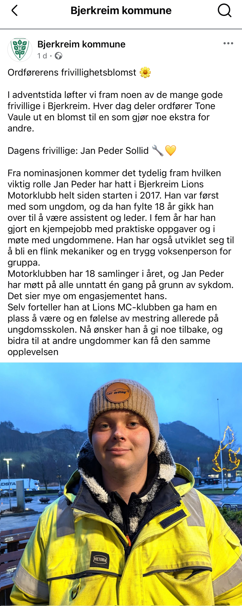 Ordførerens frivillighetsblomst