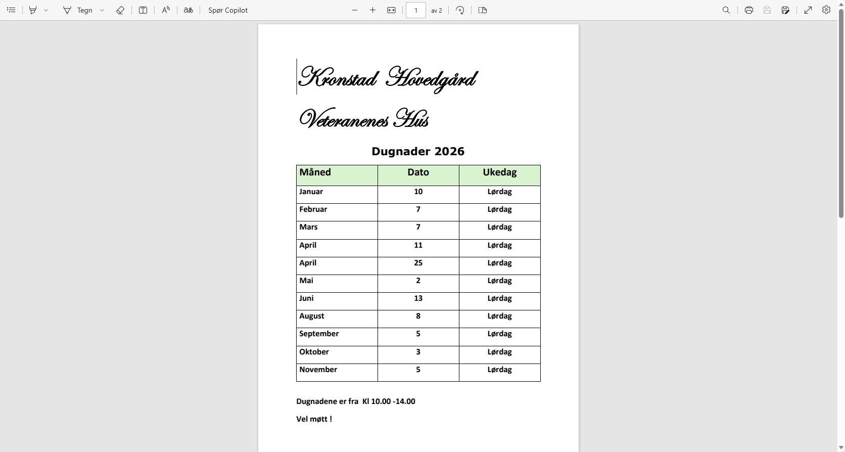 Kronstad Hovedgård Veteranenes hus - dugnader