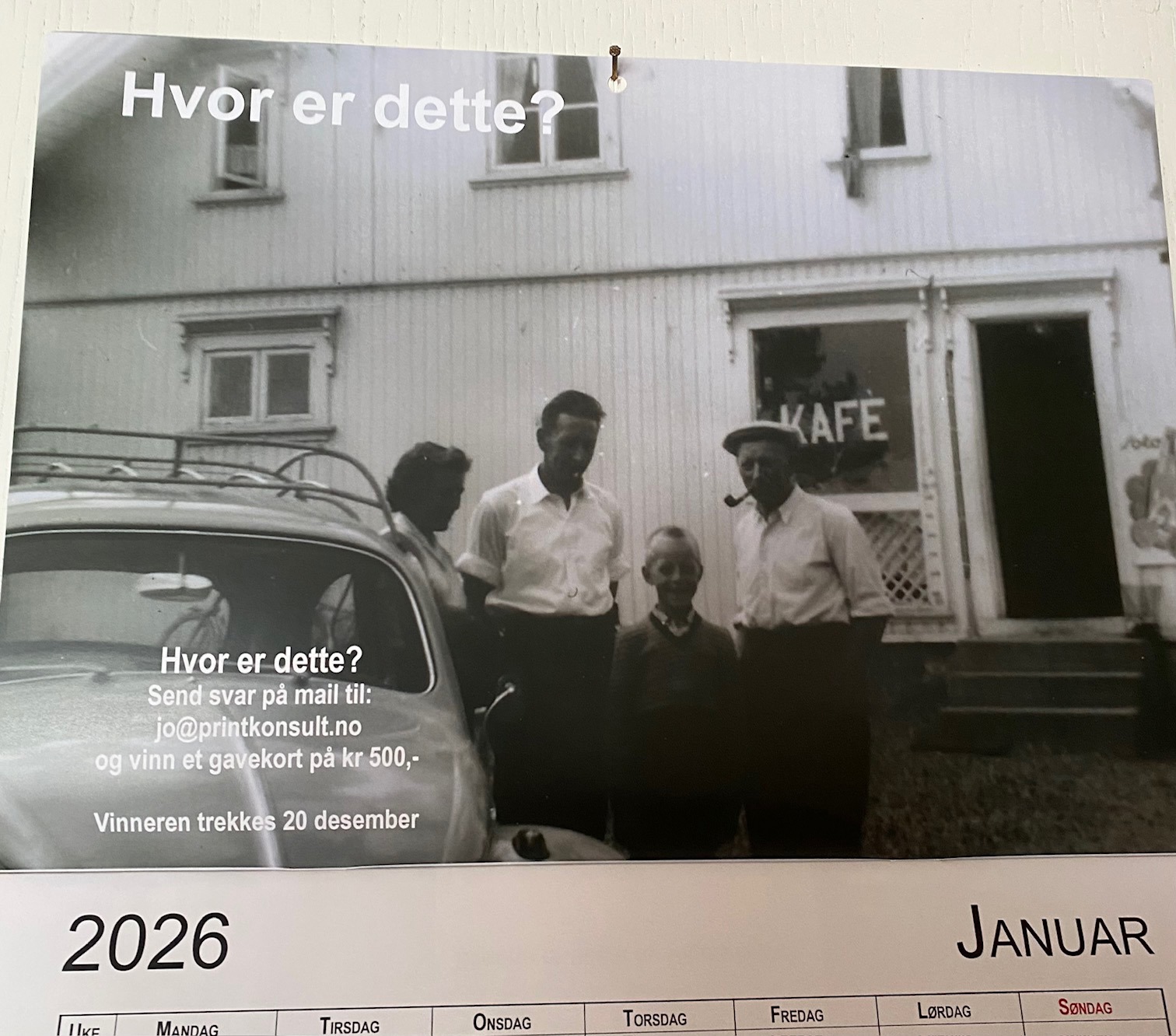 Vinneren av kalenderkonkurranse trukket