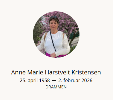 Til minne om Anne Marie Harstveit Kristensen