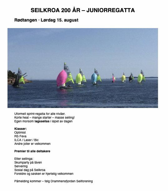 Seilkroa 200 ÅR Juniorregatta