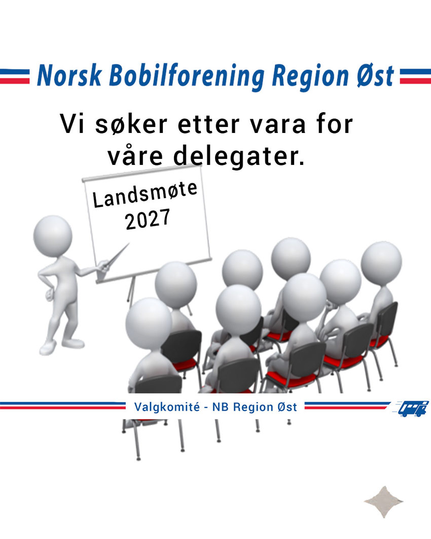 Vi søker vara for delegater