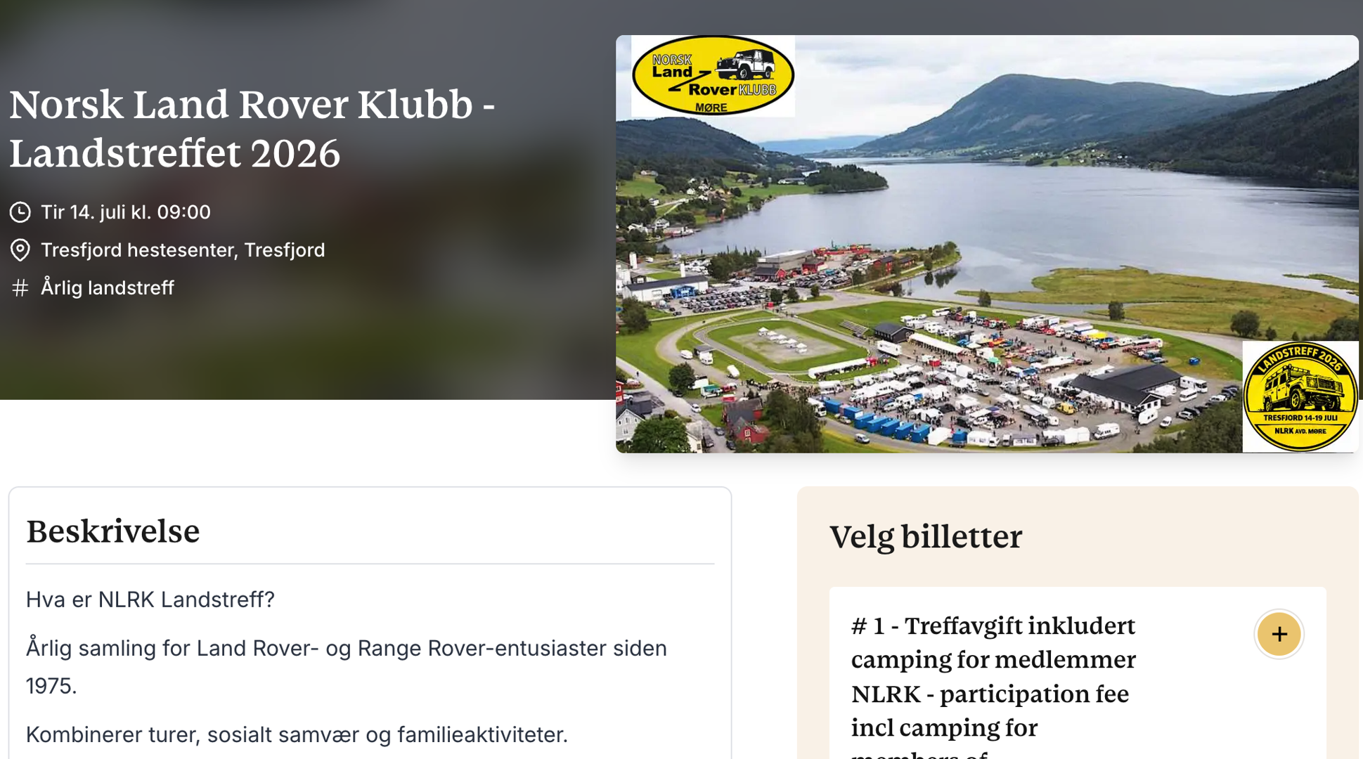 Påmelding til Landstreffet er åpnet!