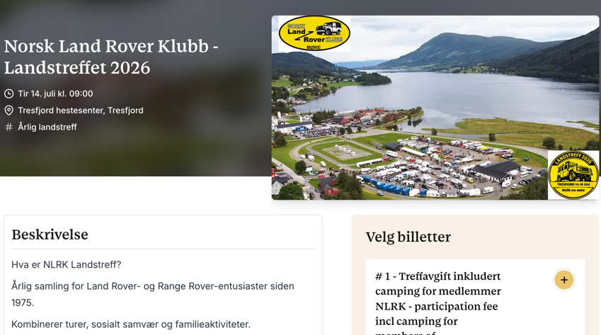 Påmelding til Landstreffet er åpnet!