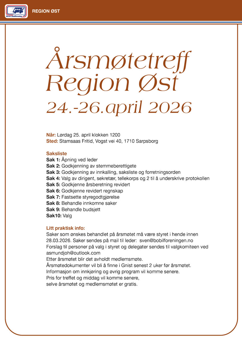Årsmøtetreff 2026