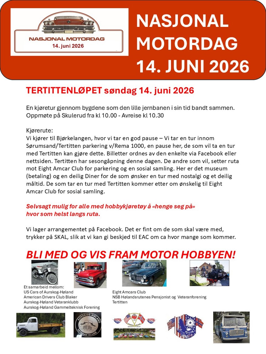 Tertittenløpet 14. juni, Nasjonal Motordag