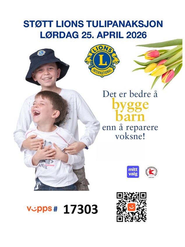 Tulipanaksjonen 2026 er lørdag 25. april!