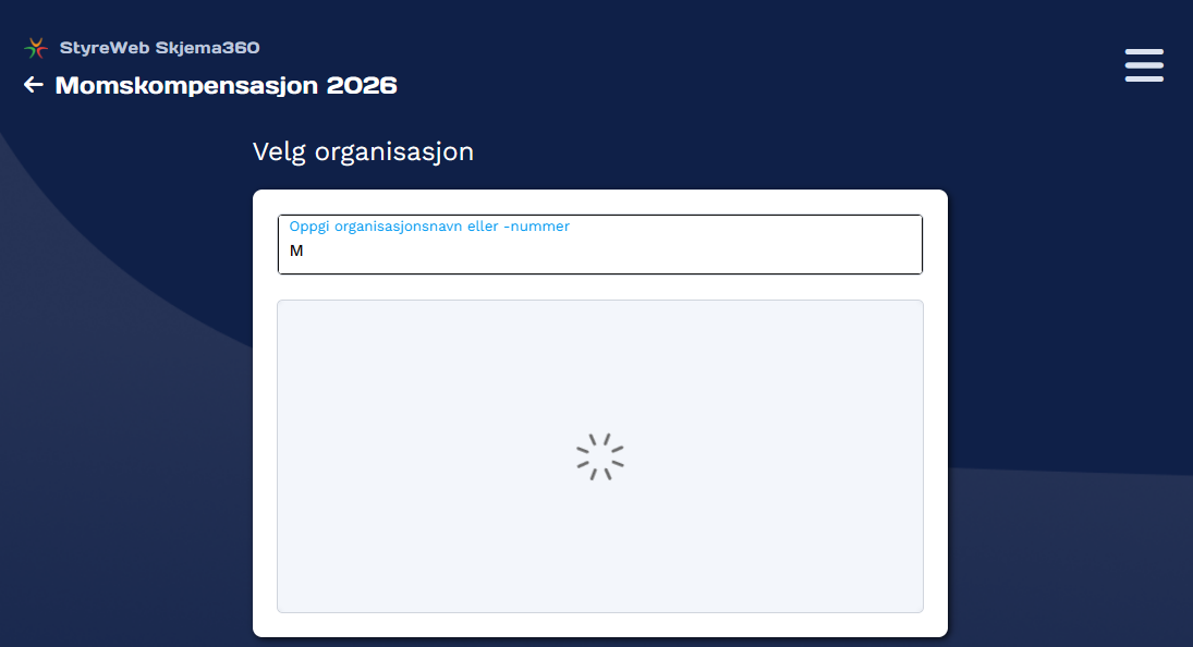 Søk etter organisasjon
