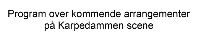 Program Karpedammen