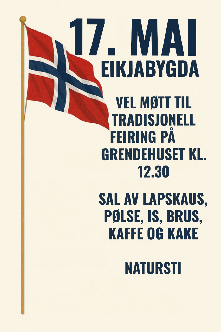 17.mai i Eikjabygda 2026
