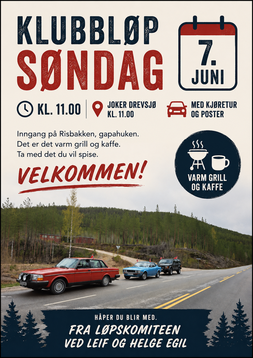 KLUBBLØP 7.Juni 2026