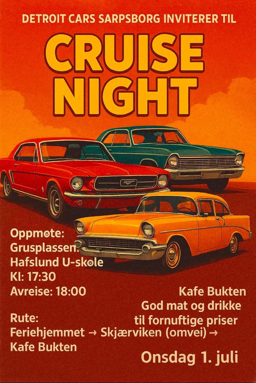 Cruise Night 1. juli 2026