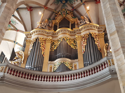 Silbermann-orgelet fra 1714 i Freiberg Domen.