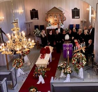 Begravelse i Bjørke kirke