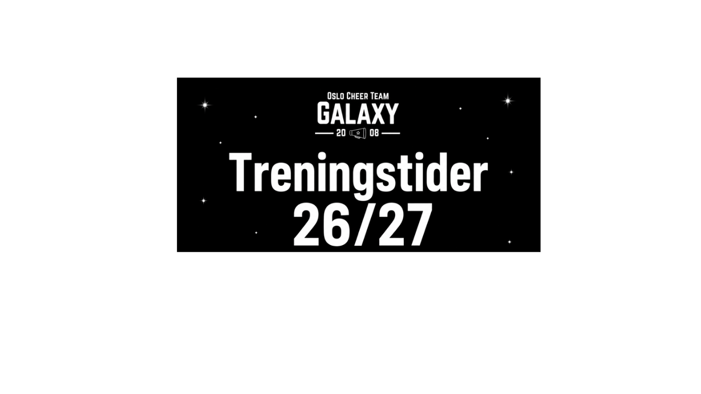 Treningstider sesongen 26/27
