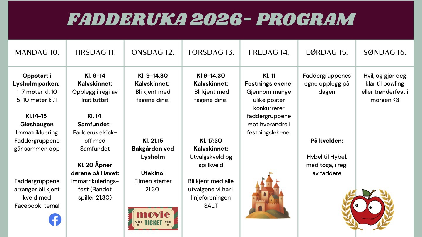 Program for FADDERUKA 2026