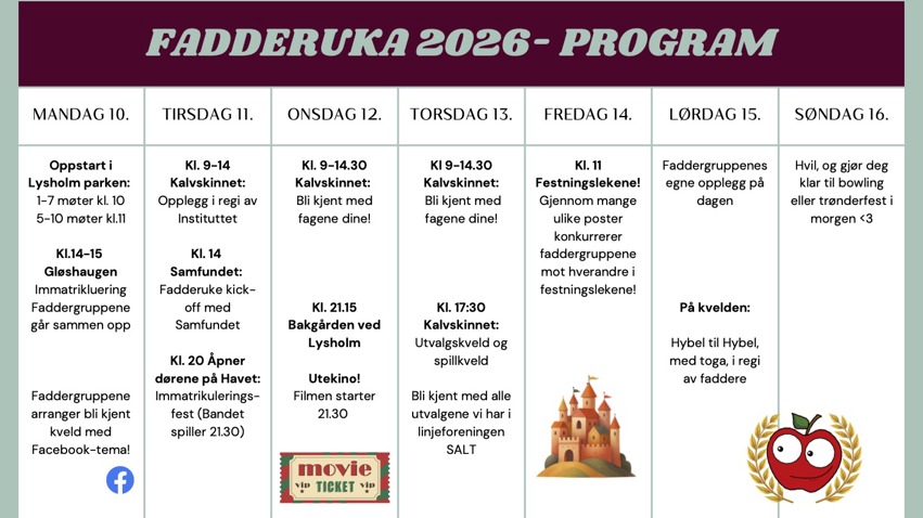 Program for FADDERUKA 2026