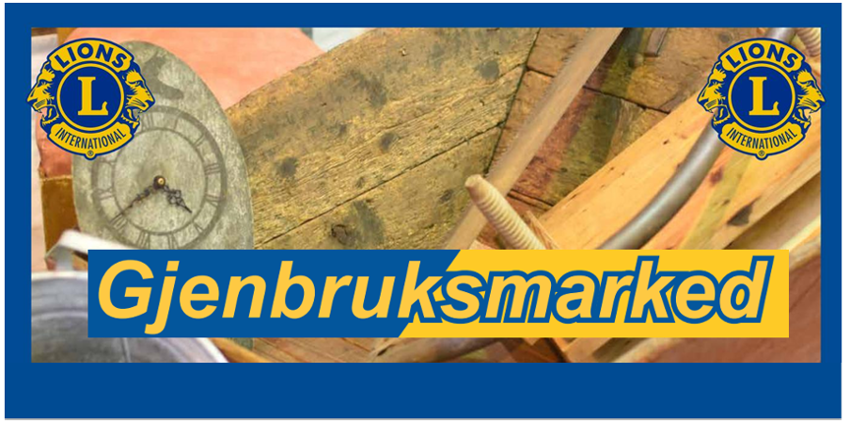 Gjenbruksmarked lørdag 22. august i Lionshallen
