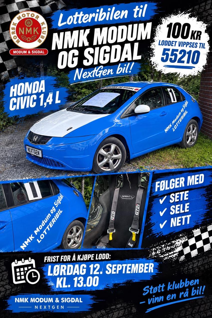 Siste frist for å kjøpe lodd på NextGen bilen