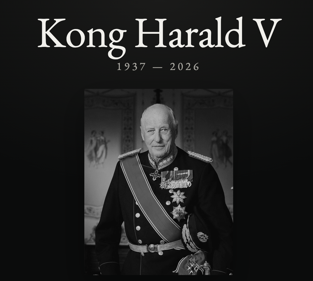 H.M. Kong Harald V 1937 – 2026